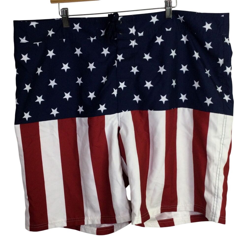 American Legacy Mens All American Flag Print Board Shorts Size 44